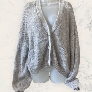 NEW BB Dakota Steve Madden Gray  Chunky Cardigan - Size XL